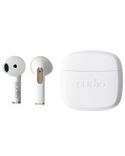 Безжични слушалки Sudio - N2, TWS, бели
