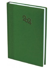 Бележник Spree - С термокорица, 168 листа, зелен, 2024 -1