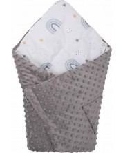 Бебешко одеяло 2 в 1 Bubaba - Сиво, 65 х 65 cm