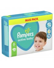 Бебешки пелени Pampers - Active Baby 6, XL, 44 броя