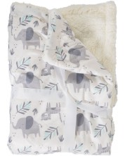 Бебешко одеяло Cangaroo - Shaggy, 75 х 105 cm,  сиво -1