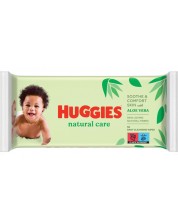 Бебешки мокри кърпички Huggies - Natural Care, 56 броя -1