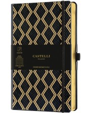 Бележник Castelli Copper & Gold - Greek Gold, 13 x 21 cm, бели листове