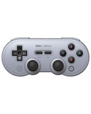 Безжичен контролер 8BitDo - SN30 Pro, Hall Effect Edition, сив (Nintendo Switch/PC)