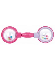 Бебешка дрънкалка Canpol - Гира с топчета, розова -1