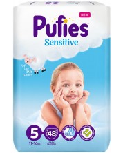 Бебешки пелени Pufies Sensitive 5, 48 броя -1