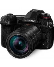 Безогледален фотоапарат Panasonic - Lumix G9, Leica 12-60mm, Black -1