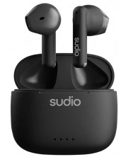 Безжични слушалки Sudio - A1, TWS, черни -1