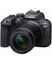 Безогледален фотоапарат Canon - EOS R10, RF-S 18-150, IS STM, Black