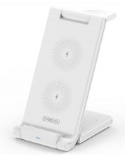Зарядна станция Duzzona - W10, iPhone/AirPods/Watch, 15W, бяло -1