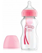 Бебешко шише Dr. Brown's - Options+, РР, 270 ml, Розово -1