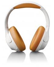 Безжични слушалки Lenco - HPB-830GY, ANC, сиви/оранжеви -1