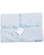 Бебешко одеяло Interbaby - Coral Fleece, синьо, 80 х 110 cm -1