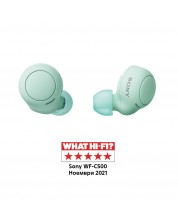 Безжични слушалки Sony - WF-C500, TWS, зелени -1