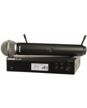 Безжична микрофонна система Shure - BLX24RE/SM58-R12, черна -1