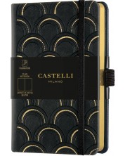 Бележник Castelli Copper & Gold - Art Deco Gold, 9 x 14 cm, бели листове -1