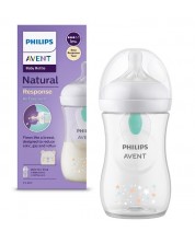 Бебешко шише Philips Avent - Natural Response 3.0, AirFree, 260 ml, Коала -1