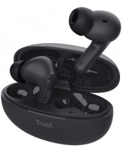 Безжични слушалки Trust - Yavi Earbuds, TWS, ENC, черни -1