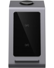 Безжично зарядно Prestigio - ReVolt A8, 10W, сиво/черно -1