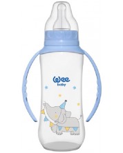 Бебешко шише с дръжки Wee Baby Classic, PP, 270 ml, синьо