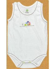 Бебешко боди потник For Babies - Цветно охлювче, 1-3 месеца -1