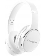 Безжични слушалки с микрофон Canyon - Headset OnRiff 4, бели -1