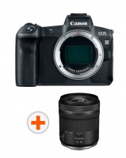 Безогледален фотоапарат Canon - EOS R, 30.3MPx, черен + Обектив Canon - RF, 15-30mm, f/4.5-6.3 IS STM -1