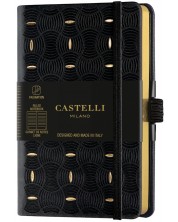 Бележник Castelli Copper & Gold - Rice Grain Gold, 9 x 14 cm, линиран