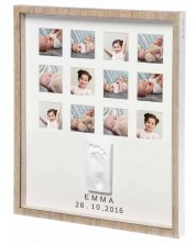 Рамка за 12 снимки и отпечатък Baby Art - My Very First Year, естествено дърво -1