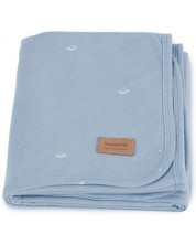 Бебешко одеяло Bonjourbebe - Rocket, Denim blue, 65 x 80 cm
