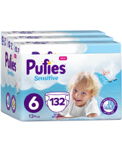Бебешки пелени Pufies Sensitive 6, 132 броя -1