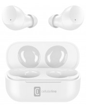 Безжични слушалки Cellularline - Twink, TWS, бели