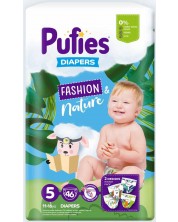Бебешки пелени Pufies Fashion & Nature 5, 46 броя -1
