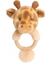 Бебешка дрънкалка Keel Toys Keeleco - Жираф, ринг, 14 cm