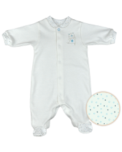 Бебешко гащеризонче с дълги ръкави For Babies - Мече, лимитирано, 0-1 месеца -1