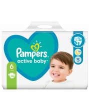Бебешки пелени Pampers - Active Baby 6, 96 броя