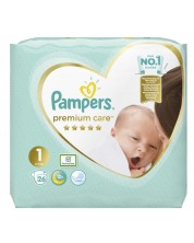 Бебешки пелени Pampers - Premium Care 1, 26 броя -1