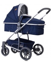 Бебешка количка Lorelli - S500, с покривало, Blue Travelling -1
