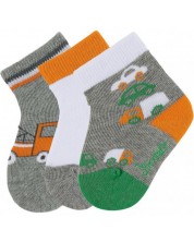 Бебешки къси чорапи за момче Sterntaler - 3 чифта, 15/16, 4-6 месеца -1
