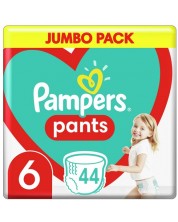 Бебешки пелени гащи Pampers 6, 44 броя -1
