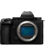 Безогледален фотоапарат Panasonic - Lumix S5 IIX, 24.2MPx, черен