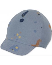 Бейзболна шапка с UV 50+ защита Sterntaler - С динозаври, 49 cm, 12-18 месеца -1