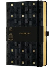 Бележник Castelli Copper & Gold - Weaving Gold, 9 x 14 cm, линиран