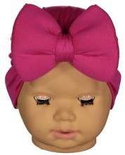 Бебешка шапка тип тюрбан NewWorld - Цикламена -1