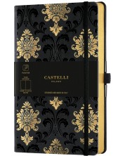 Бележник Castelli Copper & Gold - Baroque Gold, 9 x 14 cm, бели листове -1