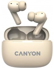 Безжични слушалки Canyon - CNS-TWS10, ANC, бежови -1