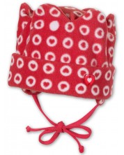 Бебешка зимна шапка Sterntaler - Червено-бяло, 49 cm, 12-18 месеца -1