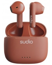 Безжични слушалки Sudio - A1, TWS, сиена