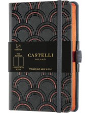 Бележник Castelli Copper & Gold - Art Deco Copper, 9 x 14 cm, бели листове -1