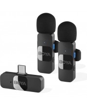 Безжична микрофонна система BOYA - BY-V20, USB-C, черна